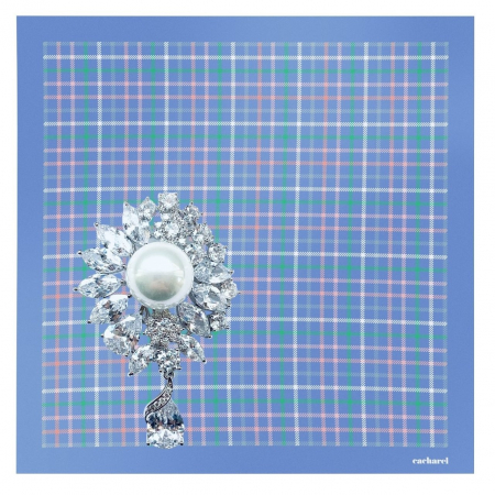 Set Esarfa Blue Harlow Cacharel si Brosa Pearl Blooming [0]