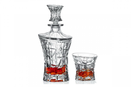 Set Premium Whisky Decantor Carafa si 6 Pahare din Cristal de Bohemia [4]