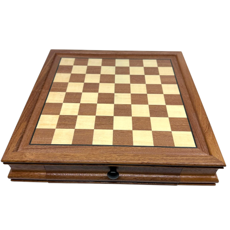 Set Șah din Lemn cu Sertare Laterale – Piese Clasice din Lemn Natur [6]