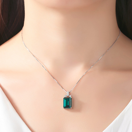 Set Smarald Cocktail Charm Cercei si Colier [2]