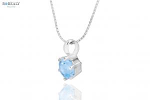 Bleu Ciel Topaz  4 carate Cercei şi Colier - pietre preţioase naturale [2]