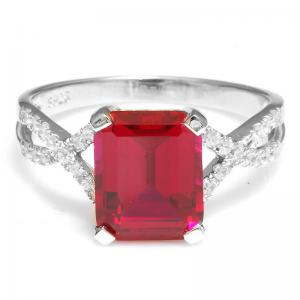 Set Borealy Argint 925 Rubin Colier, Cercei, Inel EXtrem [1]