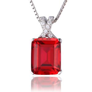 Set Borealy Argint 925 Rubin Colier, Cercei, Inel EXtrem [2]