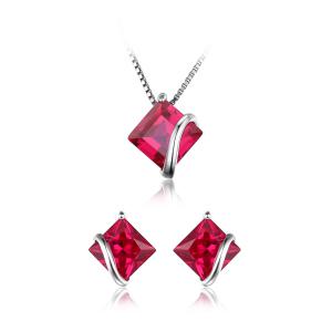 Borealy Red Merry Rubin Studs 6 carate Argint 925 [0]