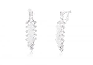 Set Borealy Cercei, Colier si Tiara White Glow [3]