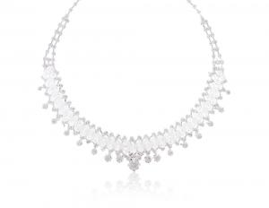 Set Borealy Cercei, Colier si Tiara White Glow [2]