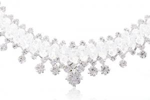 Set Borealy Cercei, Colier si Tiara White Glow [1]