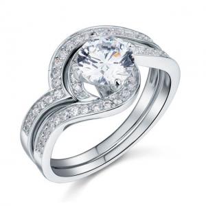 Set Borealy Inel şi Verighetă Luxury Princess Argint 925 Marimea 6 [2]