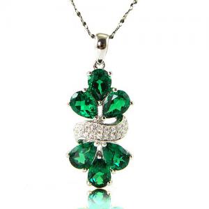 Cercei şi medalion Glamour Emerald by Borealy [3]