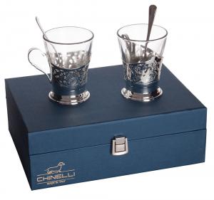 Silver Tea Cups for Two by Chinelli - made in Italy [0]