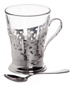 Silver Tea Cups for Two by Chinelli - made in Italy [3]
