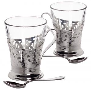 Silver Tea Cups for Two by Chinelli - made in Italy [1]