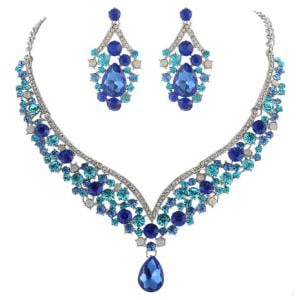 Sophisticated Blue Set colier si cercei Borealy [0]