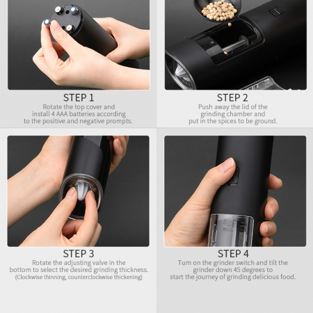 Gravity Rasnita Electrica Sare/Piper, Condimente Kitchen [7]