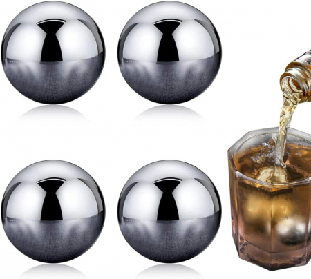Round Cooling Cubes - Cuburi otel pentru racire bauturi si cleste otel [0]