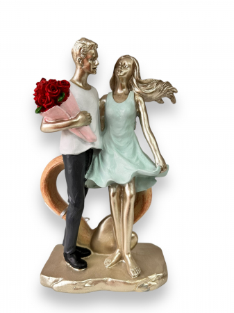 Cadouri nunta - Statueta Cuplu In love Turcoise