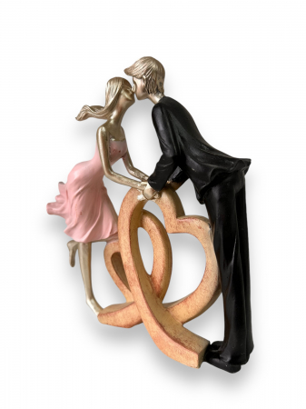 Statueta Cuplu In love and Hearts, Pink [1]