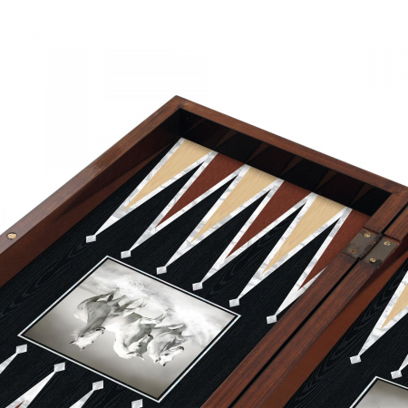 Joc de Table Backgammon Horses Black [2]