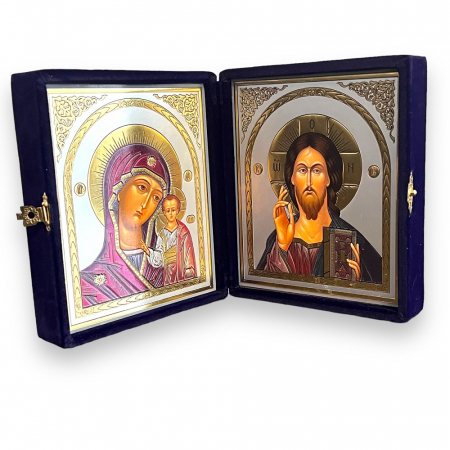 Icoana Dubla Fecioara Maria Ielusalem si Iisus Hristos 12,5 x 11 x 5 cm [3]