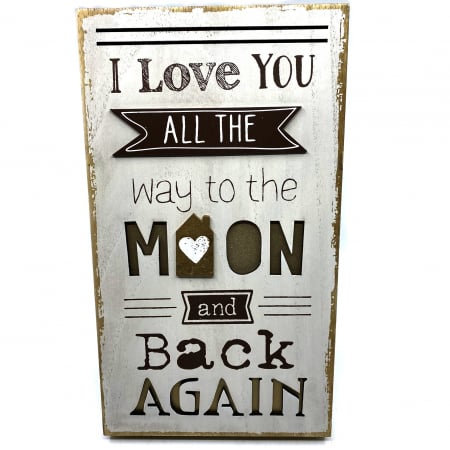 Tablou motivational mare "I Love YOU ALL THE way to the MOON and back AGAIN" [0]