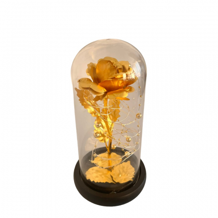 Trandafir in Cupola Golden Rose Cadou de Craciun [3]