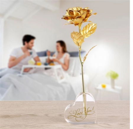 Trandafir Aur & Suport Inima & Cercei Sapphire [2]