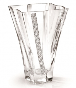 Vază cu cristale Swarovski PRIMA Quadro REGINA by Chinelli, made in Italy [0]