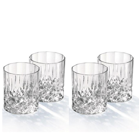Cadouri nunta - Whisky Set 4 Crystal Glasses by Chinelli