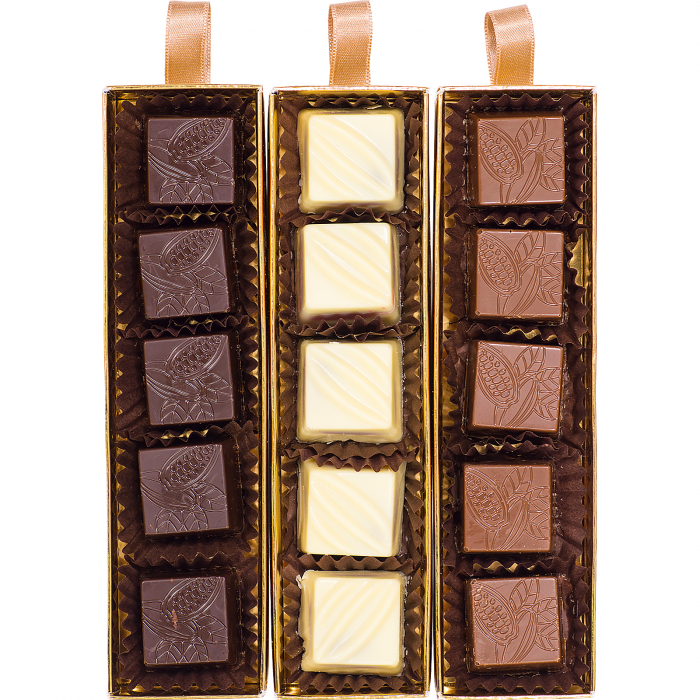 Praline Artizanale de Ciocolată cu Zmeură, Afine și Cireașă amară 140g [2]
