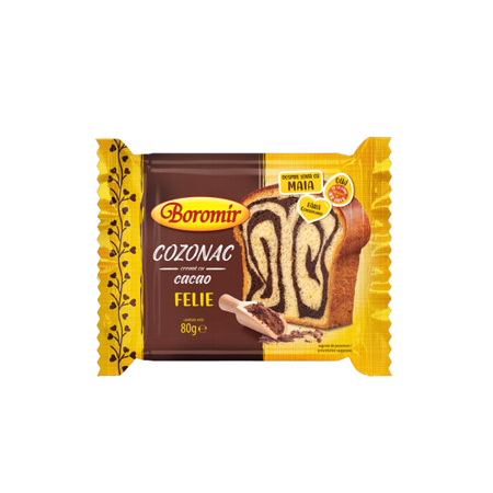 Felie Cozonac Boromir cu cremă cacao 80g [1]