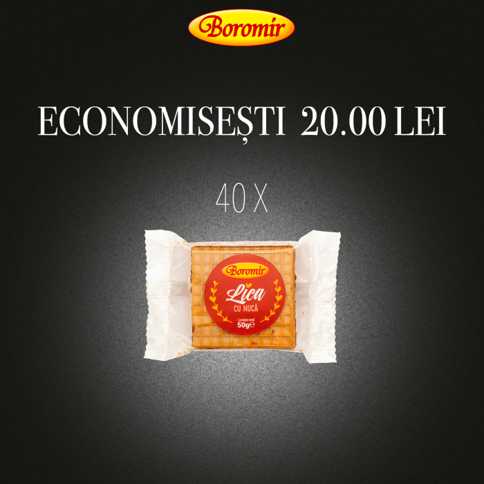 Pachet (1BAX-40BUC*PRAJITURA LICA CU NUCA 50G) [1]