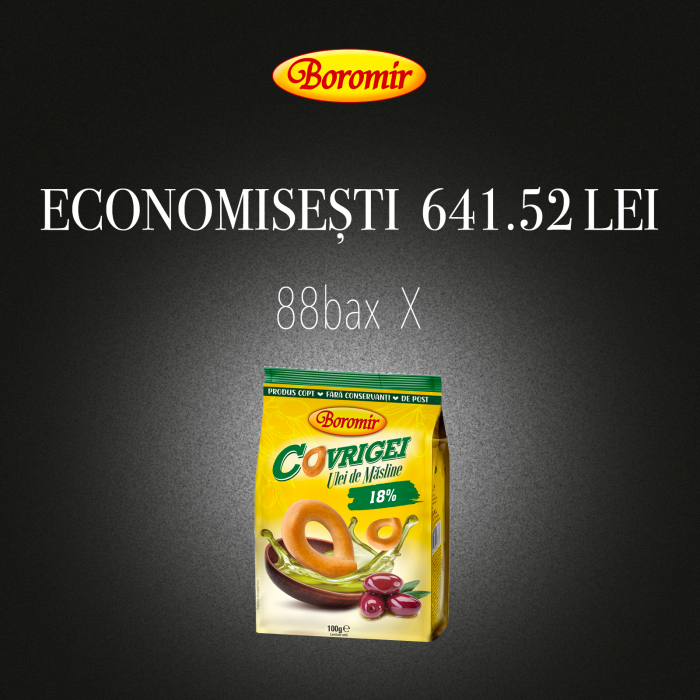 Pachet (1PALET-88BAX-1584BUC*COVRIGEI ULEI DE MASLINE 100G) [1]