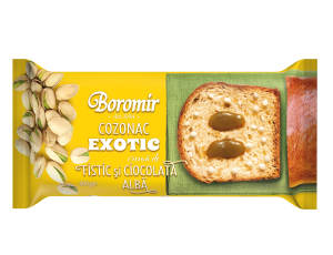 Cozonac Exotic - Cozonac Exotic cu crema de fistic si ciocolata alba