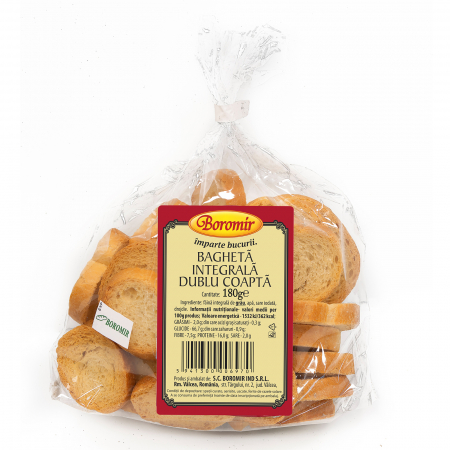 Paine - Bagheta integrala dublu coapta 180g
