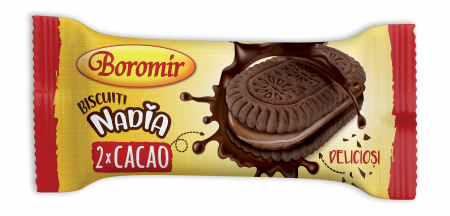 Produse de post - Biscuiți Nadia cacao cu cremă de cacao 30g