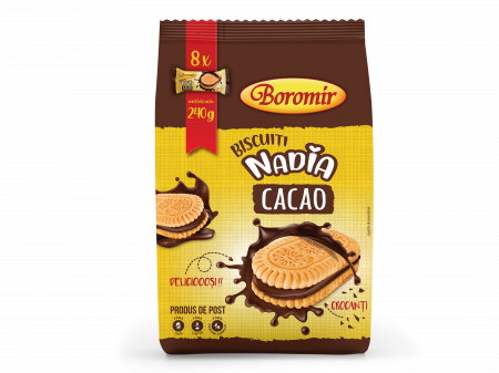 Biscuiti - Biscuiți Nadia cu cremă de cacao 240g