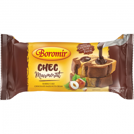 Chec marmorat - Chec marmorat cu iaurt, ciocolata si alune