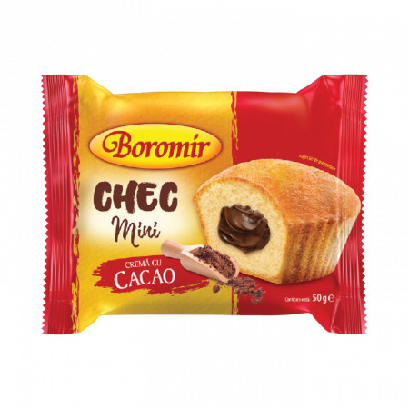 Cornuri - Chec Mini Boromir cu cremă cacao 50g
