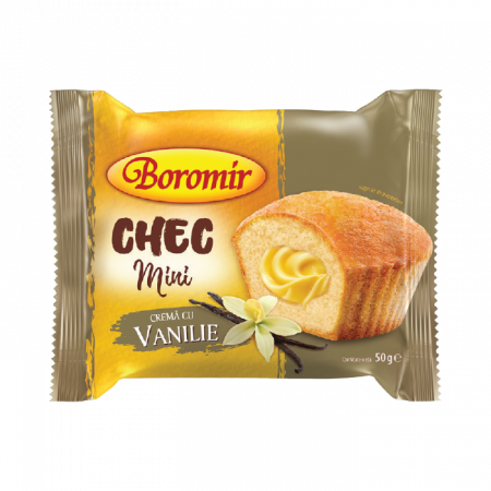 Cornuri - Chec Mini cu cremă cu vanilie 50g
