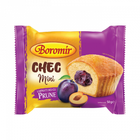 Cornuri - Chec Mini cu umplutură cu prune 50g