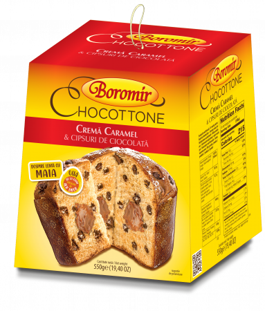Panettone - Chocottone Boromir cu caramel si cipsuri de ciocolata