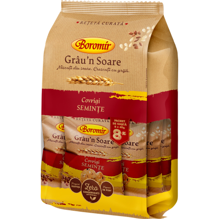Covrigi de Buzau - Covrigi cu seminte grau in soare 320g - Boromir