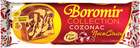 Cozonac Collection - Cozonac Collection cremă cu nucă și cireșe 750g