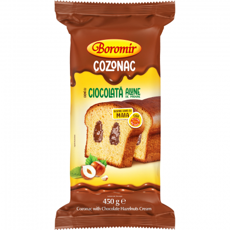 Cozonac Creme - Cozonac Boromir cu crema de ciocolata si alune