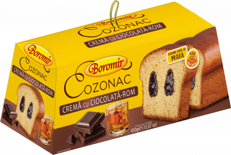 Cozonac Cadou - Cozonac cu crema de ciocolata-rom