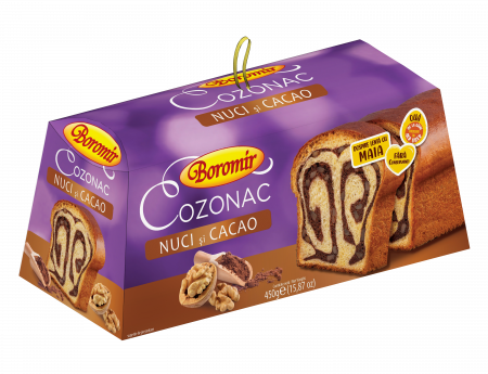Cozonac Cadou - Cozonac cu 35 % crema nuca si cacao