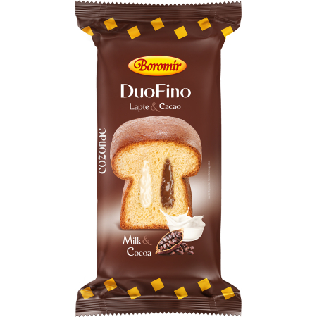 Cozonac Duofino - Cozonac DuoFino cu lapte și cacao 400g