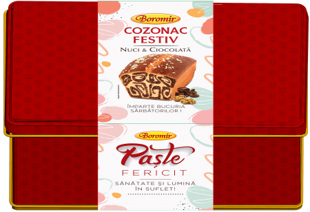 Cozonac Festiv cremă cu nuci și ciocolată 2KG [1]