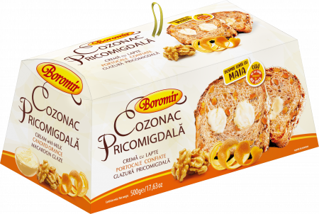 Cozonac Cadou - Cozonac Pricomigdală cu crema de lapte si portocale
