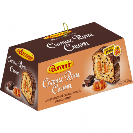 Cozonac Cadou - Cozonac Royal cu glazura si caramel